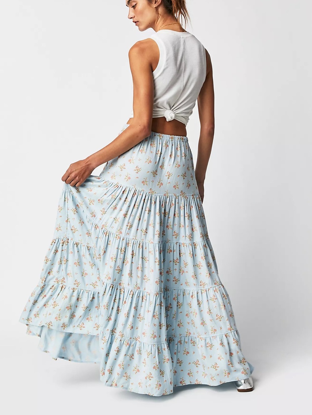 Free People Tiered Nova Maxi Skirt - Picture 9 of 9